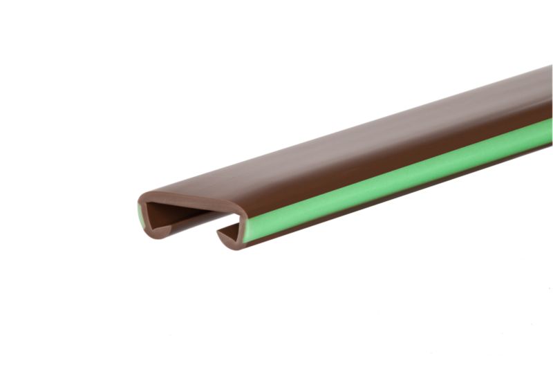 Trappegelænder Profil PVC 40x8 mm Brun 1 m