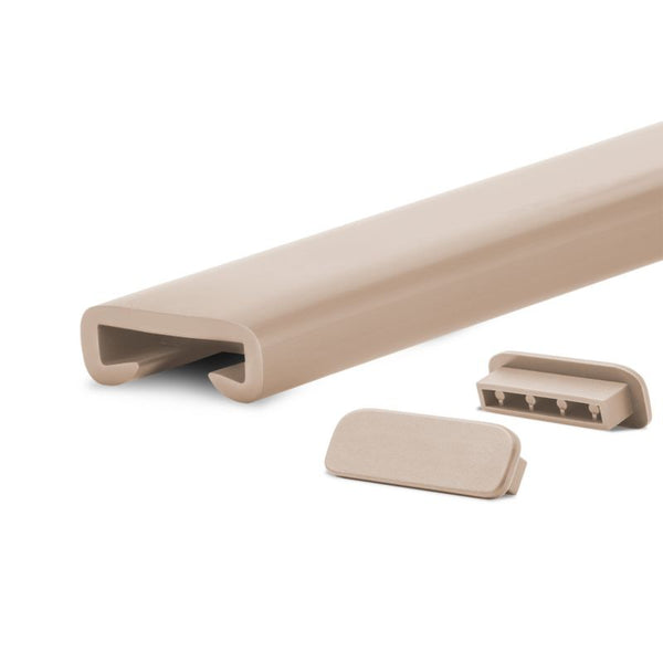 Trappegelænderprofil PVC 40x8 mm Beige 1 m