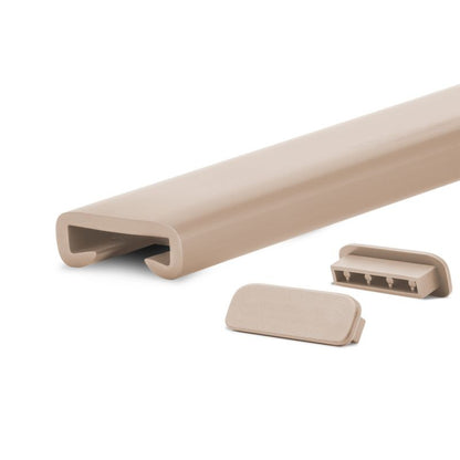 Trappegelænderprofil PVC 40x8 mm Beige 1 m