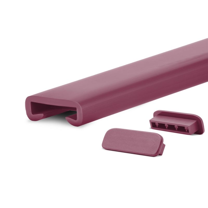 Trappehåndliste PVC 40x8 mm 1 m Vinrød