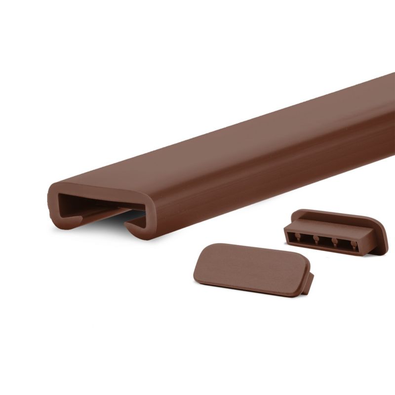 Trappehåndliste PVC 40x8 mm Brun 1 m