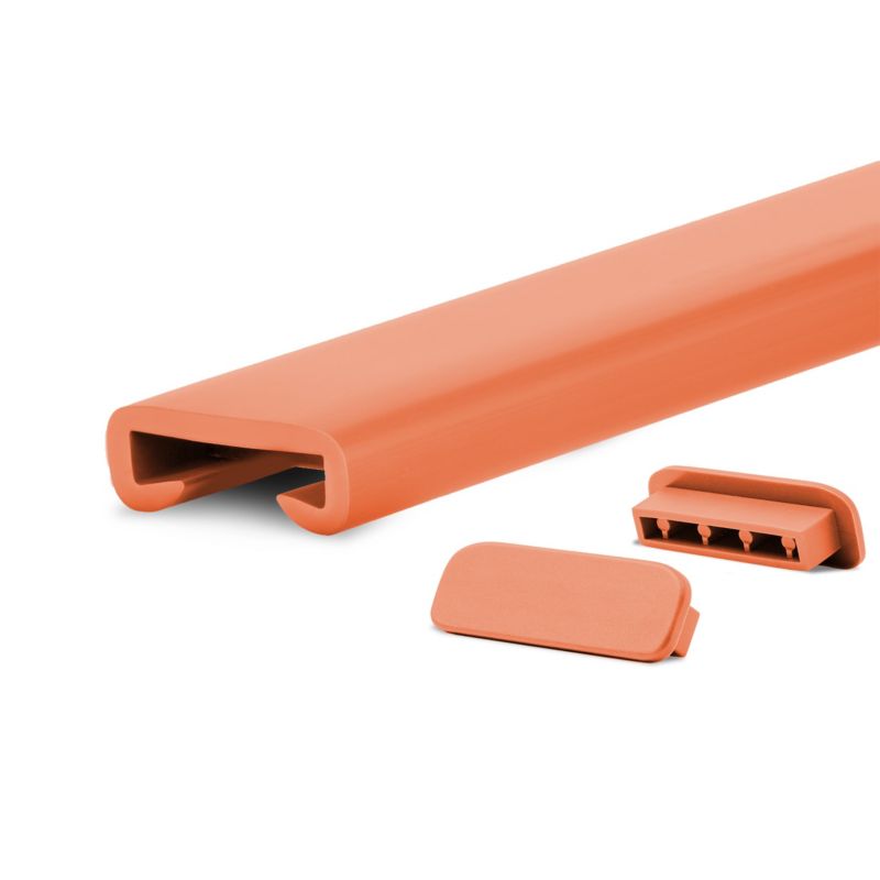 Trappehåndliste PVC 40x8 mm Teglrød 1 m