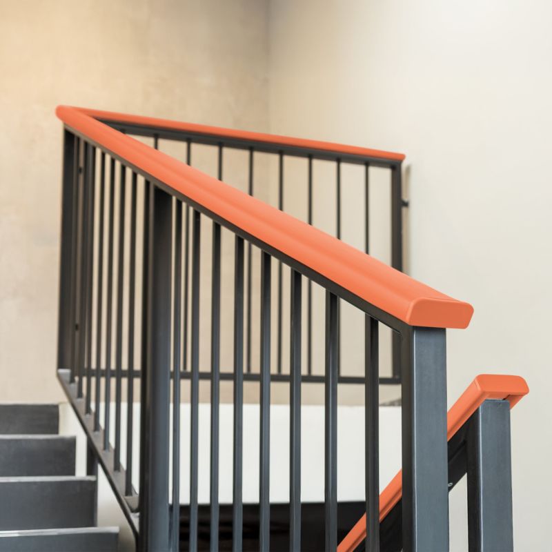 Trappehåndliste PVC 40x8 mm Teglrød 1 m