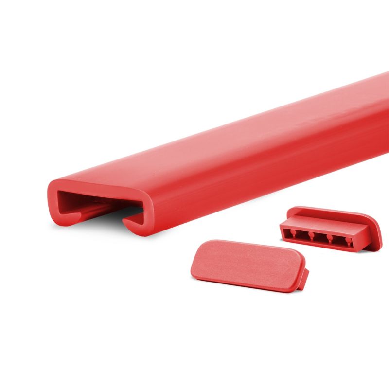 Trappegelænder Profil PVC 40x8 mm Rød 1 m