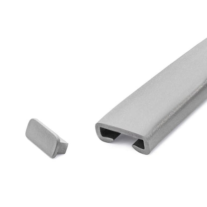 Trappegelænder Profil PVC 40x8 mm 1 m Sølv