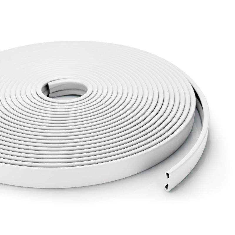 Trappehåndliste PVC 40x8 mm Hvid 25 m