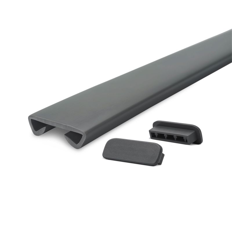 Trappegelænder Profil PVC 40x8 mm Mørkegrå 25 m