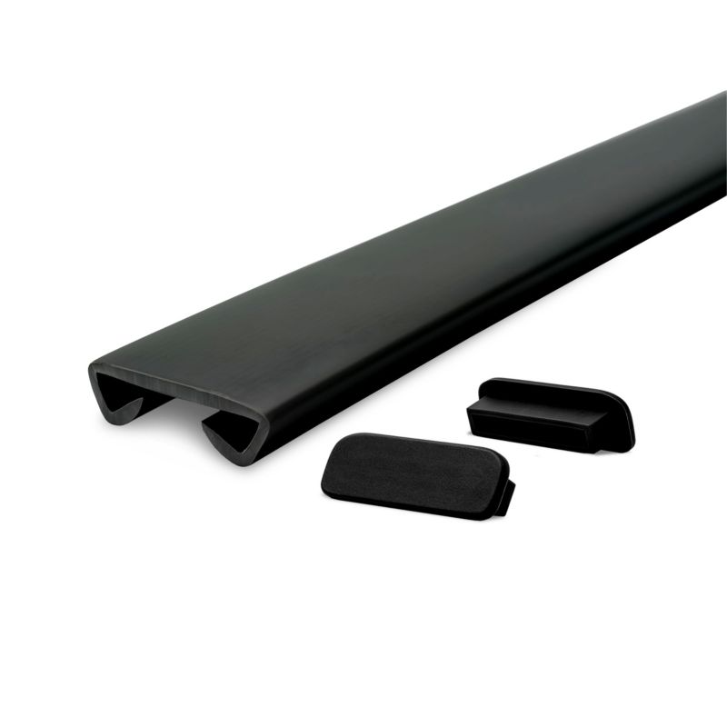 Trappegelænder Profil PVC 40x8 mm Sort 1 m