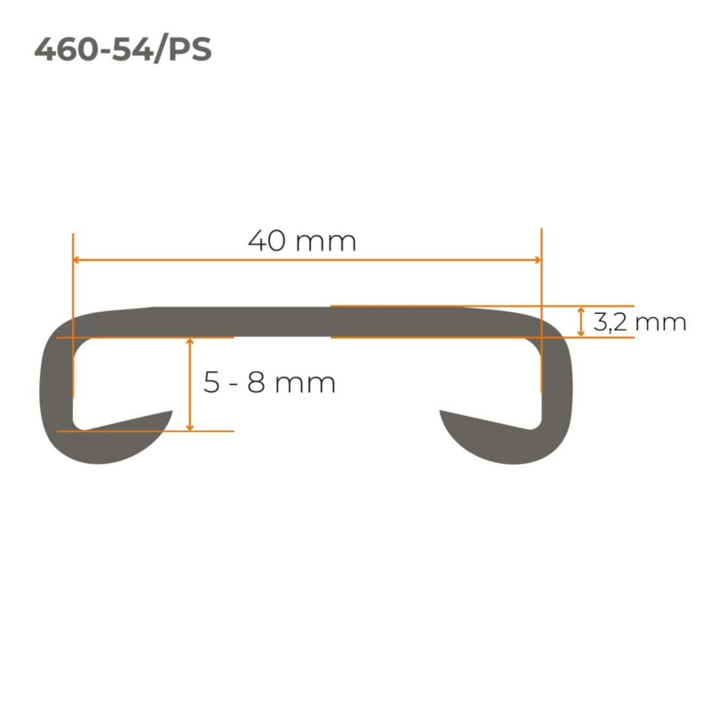 Gelænderprofil PVC 40x8 mm 1 m Rød