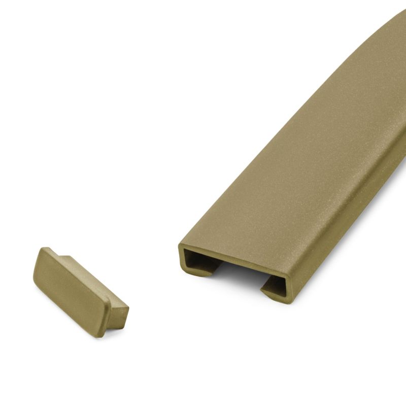 Trappehåndliste PVC 40x8 mm Messing 1 m