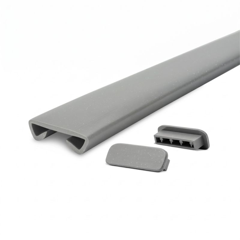 Trappehåndliste PVC 40x8 mm Sølv 1 m