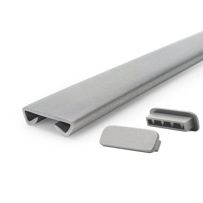 Trappegelænder Profil PVC 40x8 mm Grå 25 m