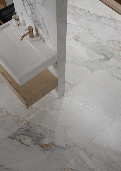 Porcelænsflise Astrea 60x60 cm Hvid Mat 1,44 m²