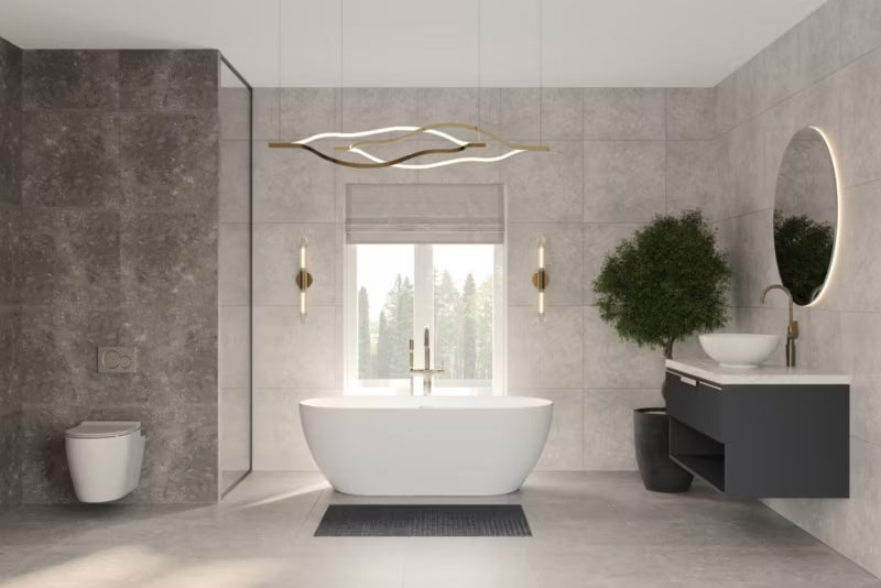 Porcelænsflise Atlanta 60x60 cm Mørkegrå Mat 1,44 m²
