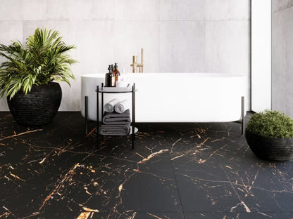 Porcelænsflise Erato 60x120 cm Sort Mat 1,44 m²
