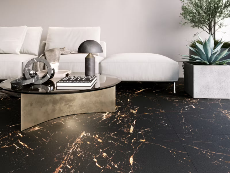 Porcelænsflise Erato 60x120 cm Sort Mat 1,44 m²