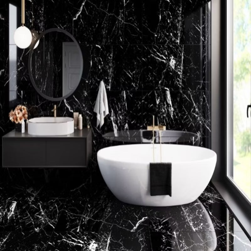 Porcelænsflise Erato Luxo 60x120 cm Sort 1,44 m²