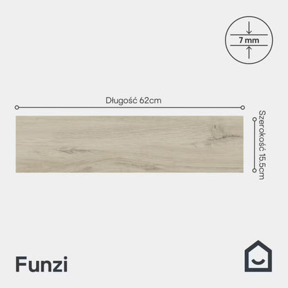 Porcelænsflise Funzi 15,5x62 cm Trælook 1,34 m²