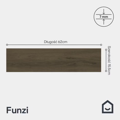 Porcelænsflise Funzi 15,5x62 cm Trælook 1,34 m²