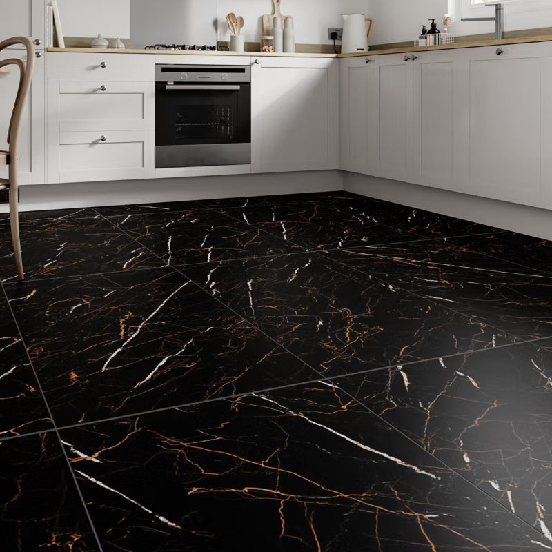 Porcelænsflise Marciana 60x120 cm Sort/Guld 1,44 m²
