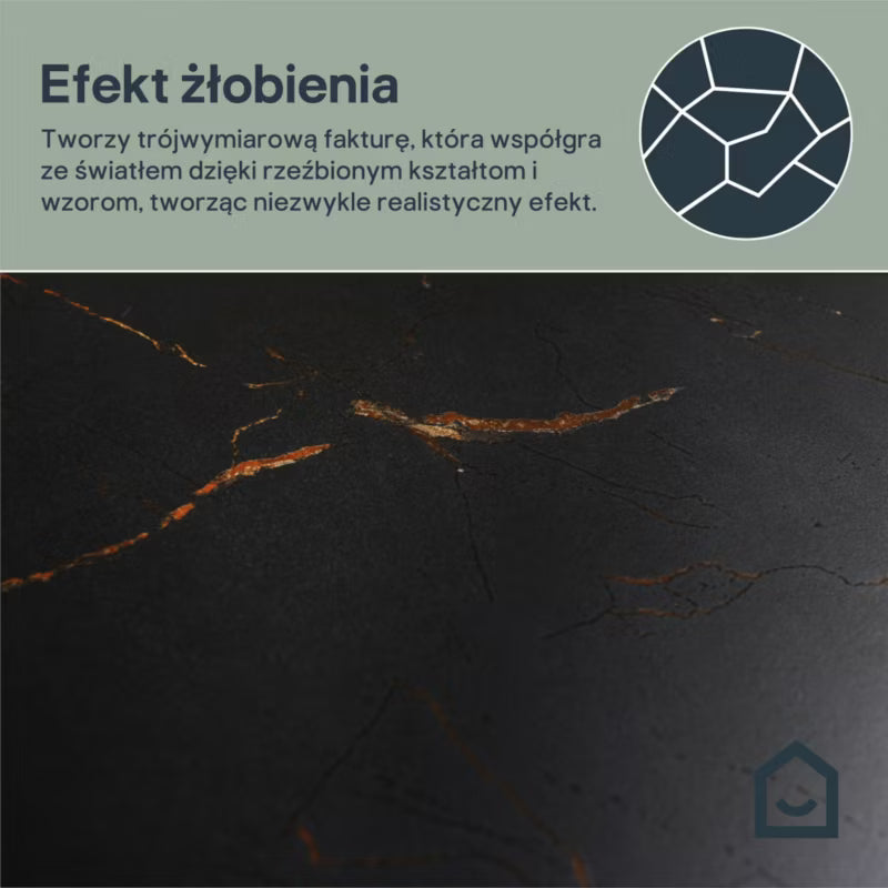 Porcelænsflise Marciana 60x120 cm Sort/Guld 1,44 m²
