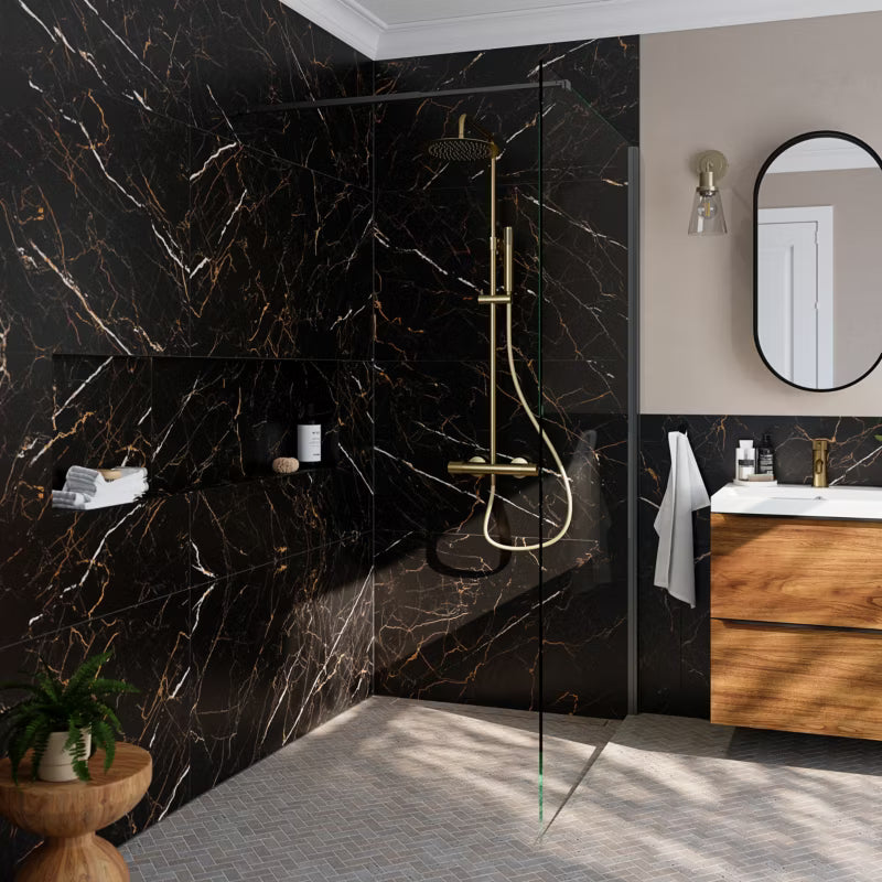 Porcelænsflise Marciana 60x120 cm Sort/Guld 1,44 m²