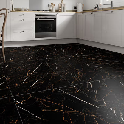 Porcelænsflise Marciana 60x120 cm Sort/Guld 1,44 m²