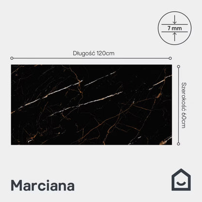 Porcelænsflise Marciana 60x120 cm Sort/Guld 1,44 m²