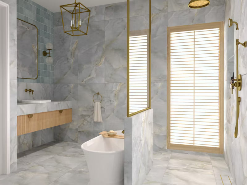 Porcelænsflise Massa 60x120 cm Grå 1,44 m²