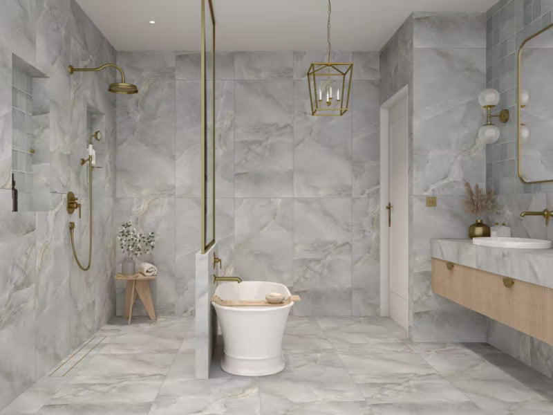Porcelænsflise Massa 60x120 cm Grå 1,44 m²