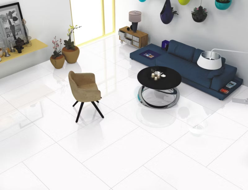 Porcelænsflise Montana 60x120 cm Hvid Blank 2,16 m²