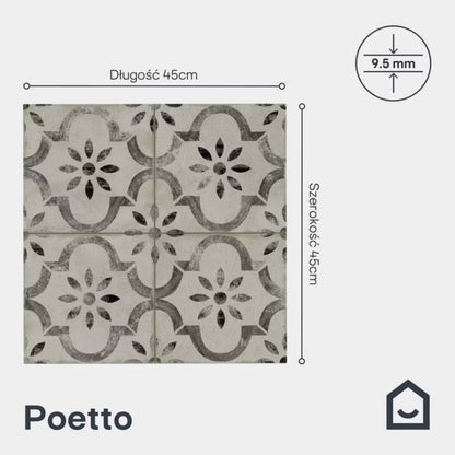 Porcelænsflise Poetto 45x45 cm Grå 1,21 m²
