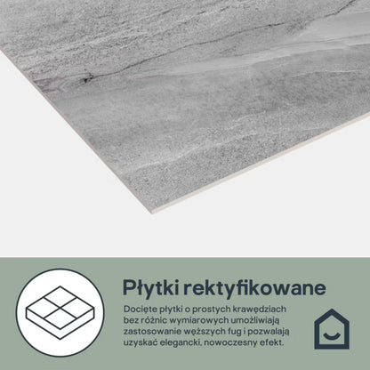 Porcelænsflise Provel 60x60 cm Lysegrå 1,44 m²