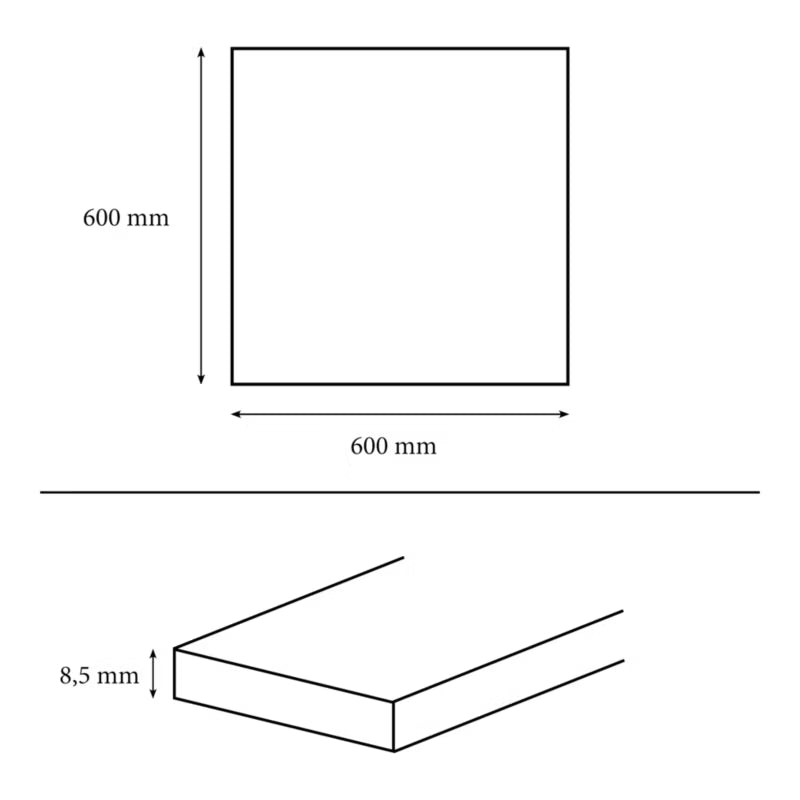 Porcelænsflise Provel 60x60 cm Lysegrå 1,44 m²