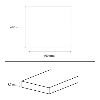 Porcelænsflise Provel 60x60 cm Lysegrå 1,44 m²