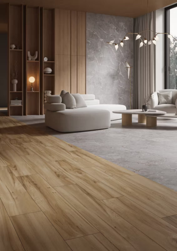 Porcelænsflise Satori 20x120 cm Honey Mat 1,2 m²