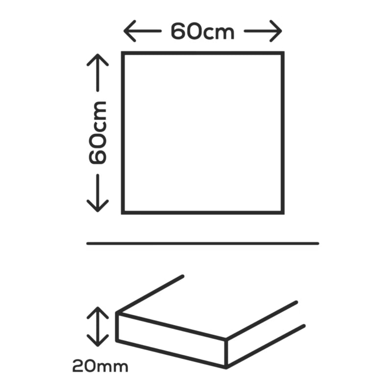 Porcelænsflise Tanno 60x60 cm Beige 0,72 m²