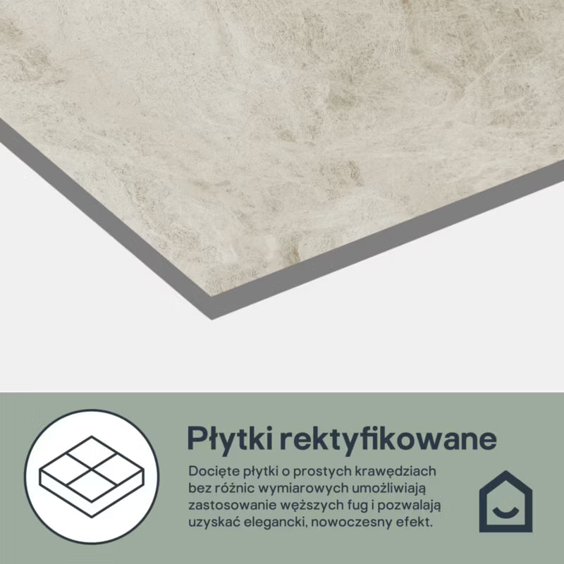 Porcelænsflise Tanno 60x60 cm Beige 0,72 m²