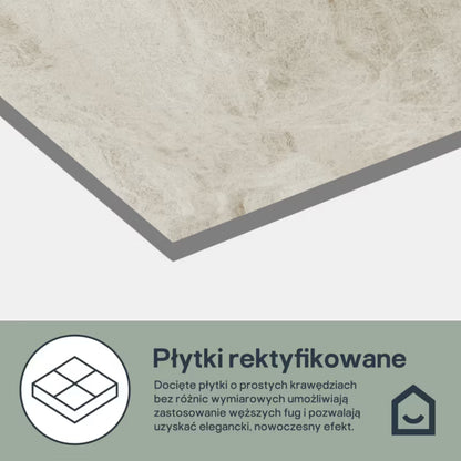 Porcelænsflise Tanno 60x60 cm Beige 0,72 m²