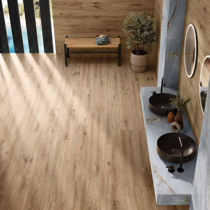 Porcelænsflise Telma 23x120 cm Brun 1,09 m²