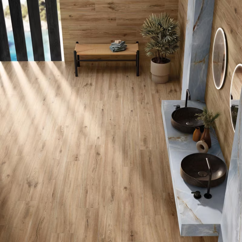 Porcelænsflise Telma 23x120 cm Brun 1,09 m²