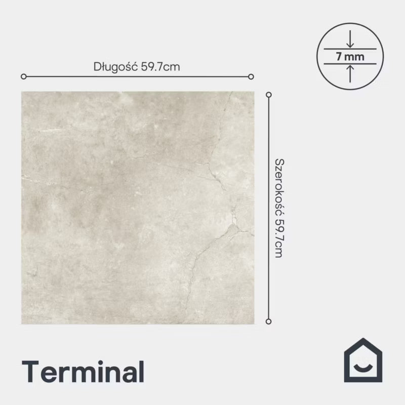Porcelænsflise Terminal 60x60 cm 1,78 m²