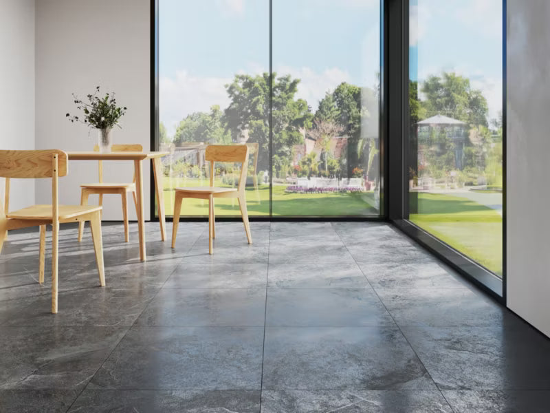 Porcelænsflise Varillo 60x60 cm Sort Mat 1,44 m²
