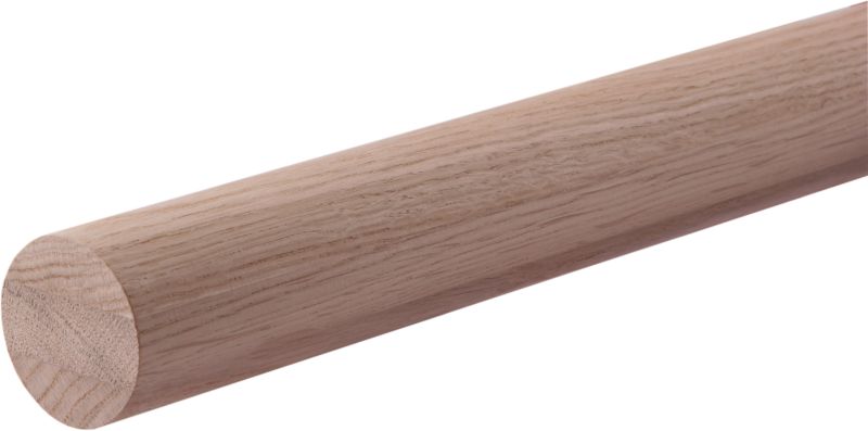 Træhåndliste Rund 50 mm x 270 cm Eg