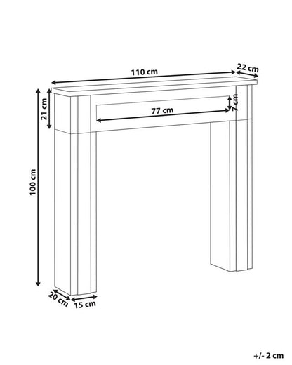 Kaminramme Baudin 110x100 cm Hvid