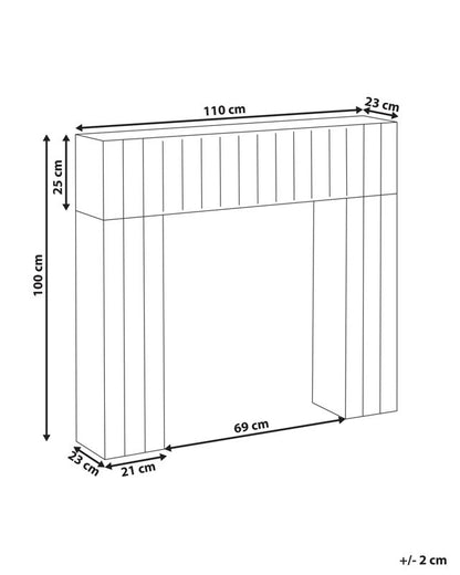 Kaminramme Bunbury 110x23x100 cm Lyst Træ | 4069605000019