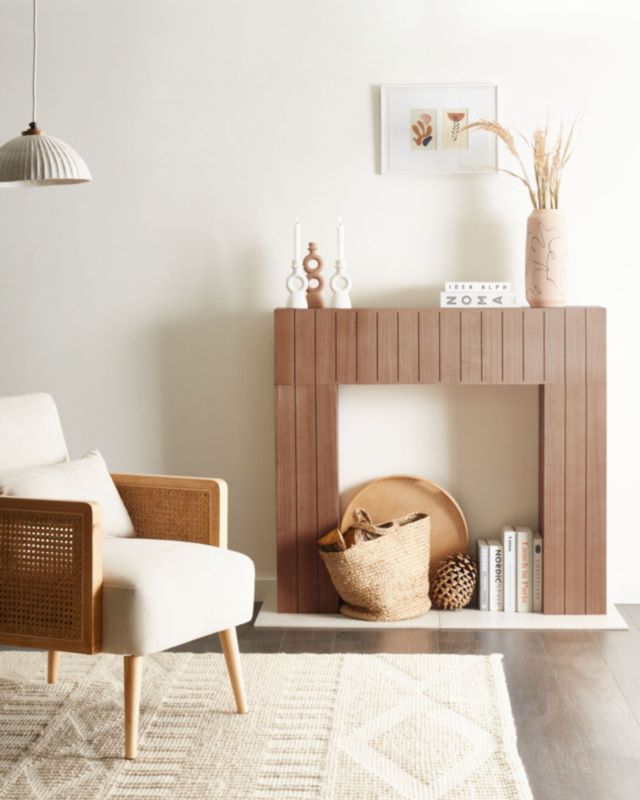 Kaminramme Bunbury 110x23x100 cm Lyst Træ | 4069605000019