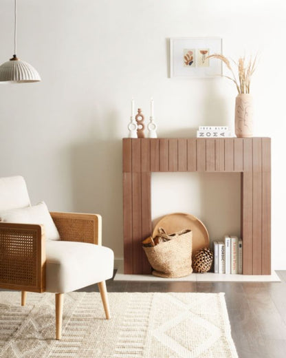 Kaminramme Bunbury 110x23x100 cm Lyst Træ | 4069605000019