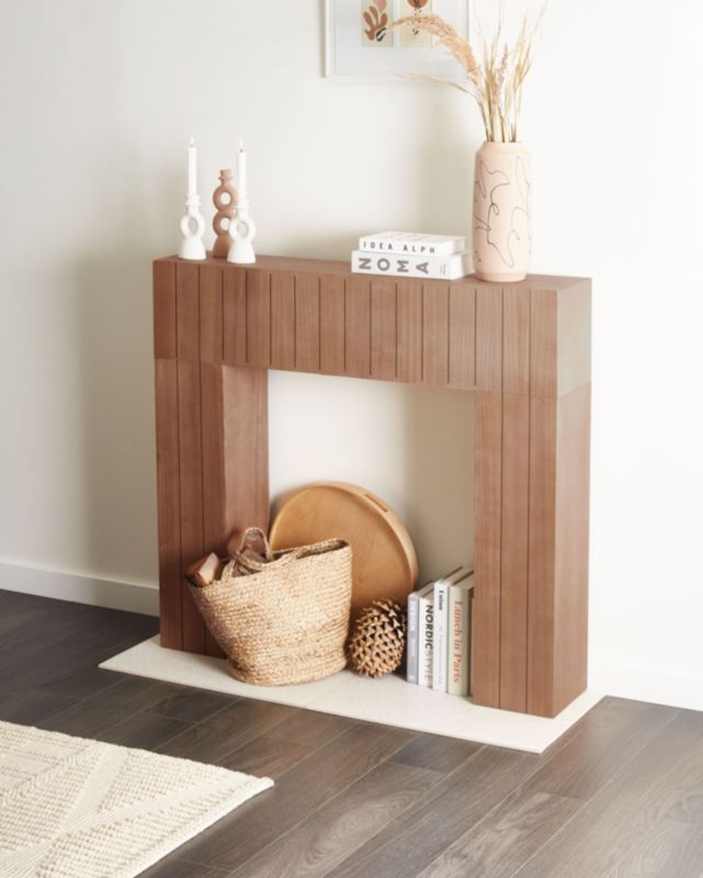 Kaminramme Bunbury 110x23x100 cm Lyst Træ | 4069605000019