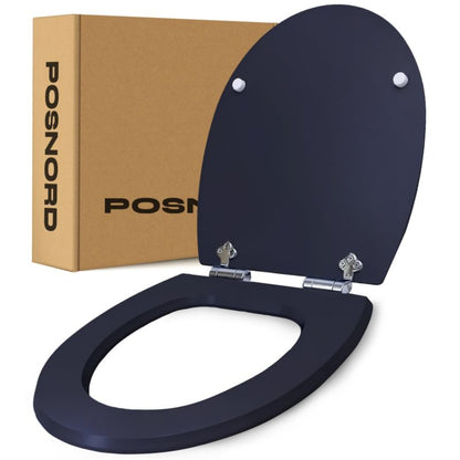 Toiletsæde MDF med Soft Close 43,5x37,5 cm Sort 1 stk. | 5904365264884